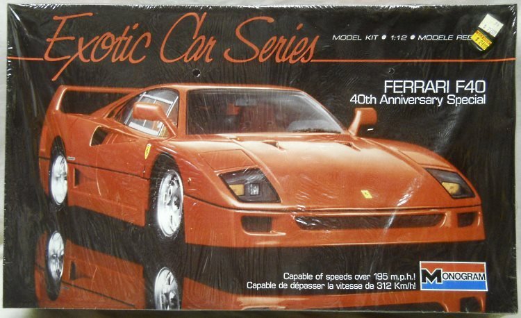 Monogram 1/12 Ferrari F40 40th Anniversary Special, 2804 plastic model kit